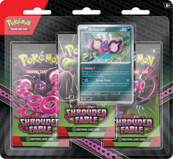 Pokemon SV6.5 Shrouded Fable 3pk Blister - PECHARUNT
