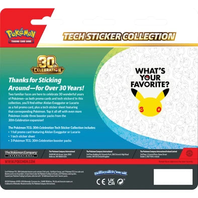 Pokémon TCG: 30th Celebration Tech Sticker Collection (Ships sept 17)