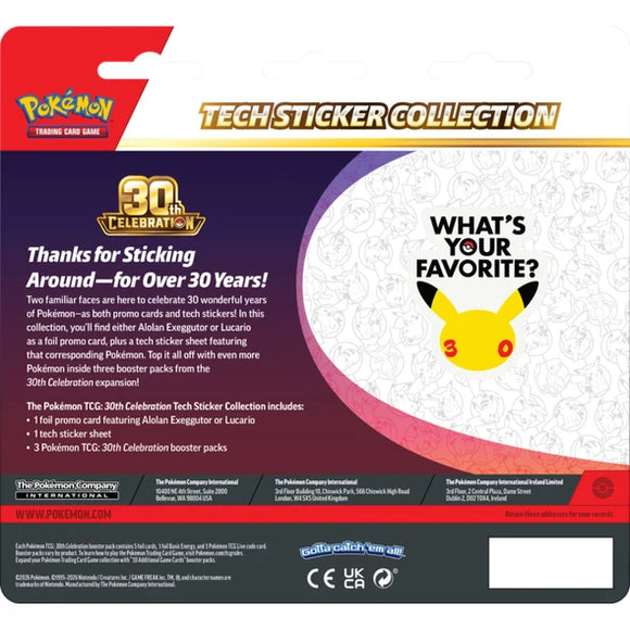 Pokémon TCG: 30th Celebration Tech Sticker Collection (Ships sept 17)