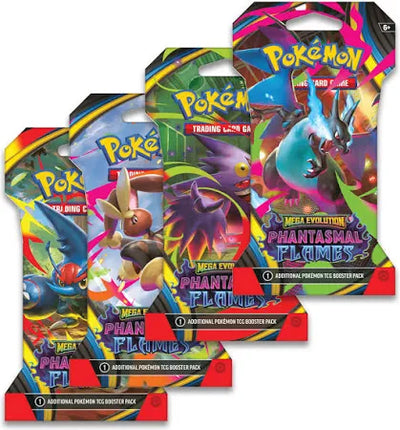 Pokemon ME02 Phantasmal Flames Sleeved Blister (1 Pack) (MAX 8 Packs)